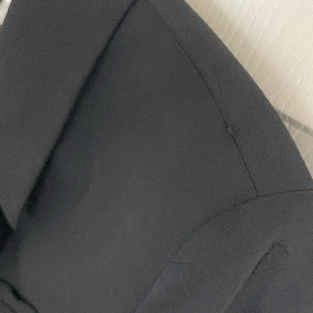 Calvin Klein Black Cropped Single-Button Suit Jacket - Picture 11 of 13